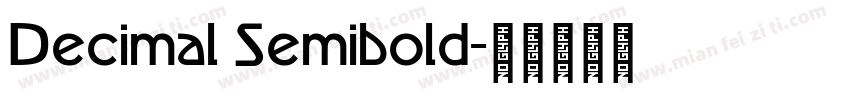 Decimal Semibold字体转换